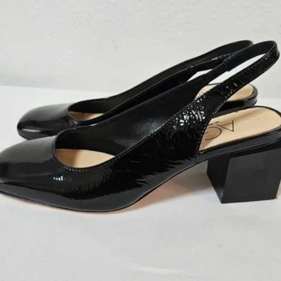 AGL New Black Patent Slingback Heels. Store Display. - Picture 3 of 7